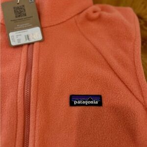 Patagonia Microdini Coral Zip-Up Fleece Vest M
